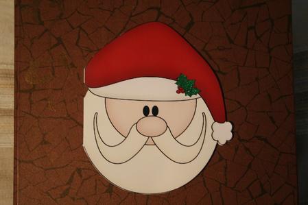 Santa Face Shaped Quick Card by Valerie Potts