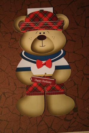 Teddy Bear Flip-up Card by Valerie Potts
