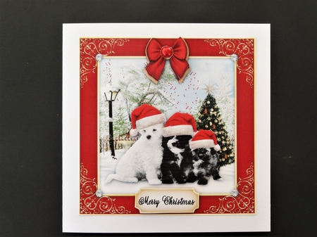 Christmas Dog3 Quick Card by Valerie Spowart