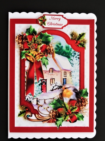 Christmas Robin with choice of two scenes mini kit 1 by Valerie Spowart