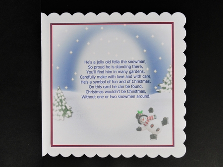 Smile - Its Christmas! 6 x 6 (Approx) Insert for your own message or sentiments by Valerie Spowart