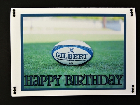 Rugby Ball Birthday by Valerie Spowart