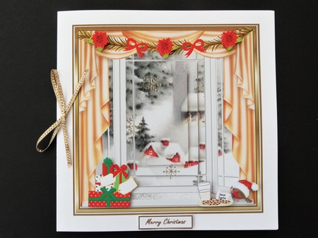 Christmas Window Decoupage Topper by Valerie Spowart