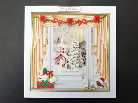 Christmas Window Decoupage Topper 2 by Valerie Spowart