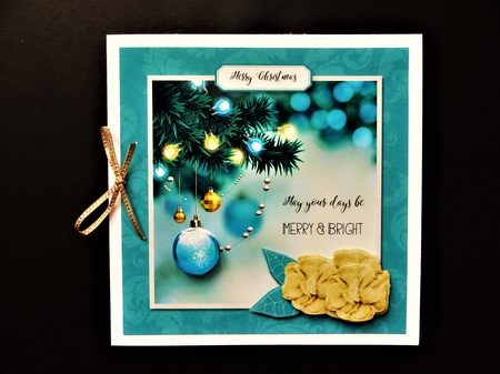 Christmas Baubles Quick Card Front by Valerie Spowart