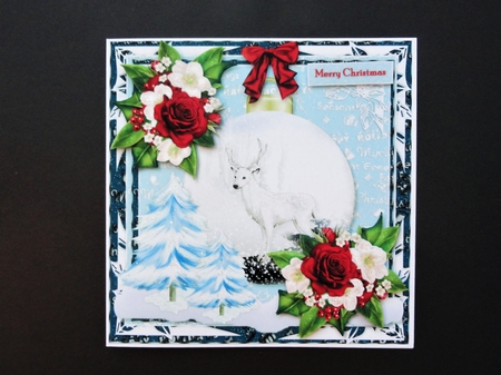 Christmas White Deer  Bauble Mini Kit by Valerie Spowart