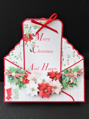 Christmas Garland - Stand-up Envelope Card Mini Kit by Valerie Spowart