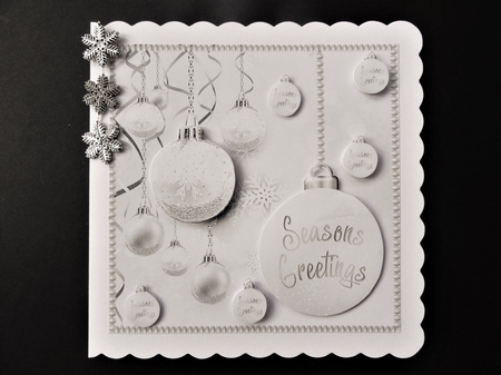 Seasons greetings Bauble by Valerie Spowart