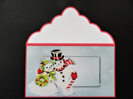 Mr and Mrs snowpeople by Valerie Spowart