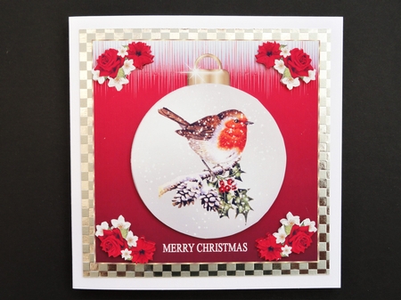 Robin Bauble Merry Christmas by Valerie Spowart