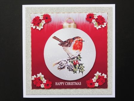 Robin Bauble happy Christmas by Valerie Spowart