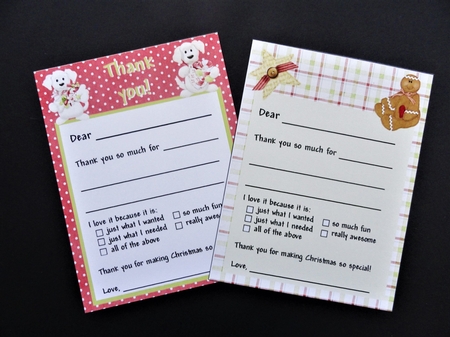 Christmas Thank You Holiday Cut and Fold Quick Card Fil in the Blank by Valerie Spowart