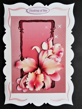 Orchids Topper 2 with Decoupage by Valerie Spowart