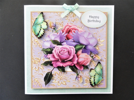 Square Gilded Frame - Belle Epoque Roses by Valerie Spowart