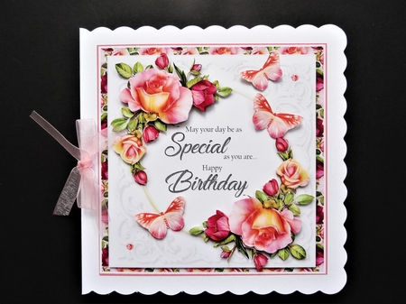 Roses and Butterflies Birthday Word Art Bumper Kit by Valerie Spowart