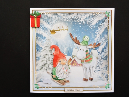 Christmas Gnomes Decoupage Topper 3 by Valerie Spowart