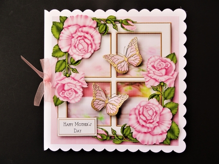 Golden Spring Butterflies - Pink by Valerie Spowart