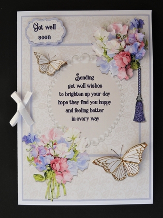 sweet peas A5 get well by Valerie Spowart