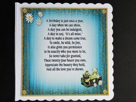 Golden Daisies Verse Insert by Valerie Spowart