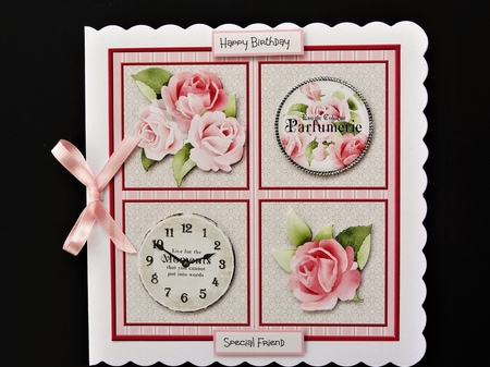 Rose purfume 7x7 card by Valerie Spowart