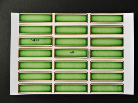 Art Deco Blank Sentiment Sheet Green by Valerie Spowart