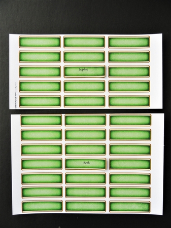 Art Deco Blank Sentiment Sheet Green by Valerie Spowart