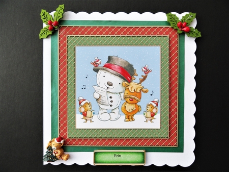 Art Deco Blank Sentiment Sheet Green by Valerie Spowart