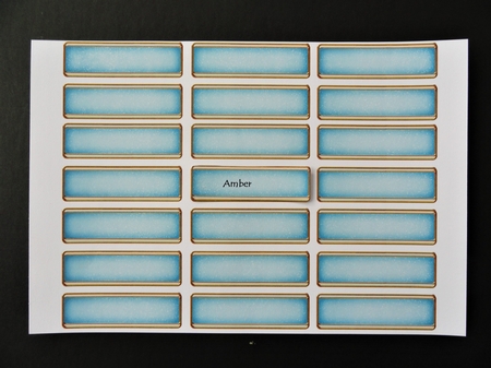 Art Deco Blank Sentiment Sheet Light Blue by Valerie Spowart