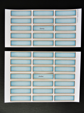 Art Deco Blank Sentiment Sheet Light Blue by Valerie Spowart