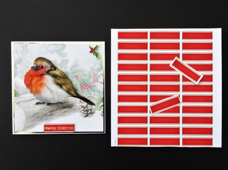Art Deco Blank Sentiment Sheet Red by Valerie Spowart