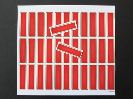 Art Deco Blank Sentiment Sheet Red by Valerie Spowart