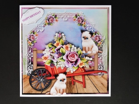 Wheel barrow Romantic  Roses by Valerie Spowart