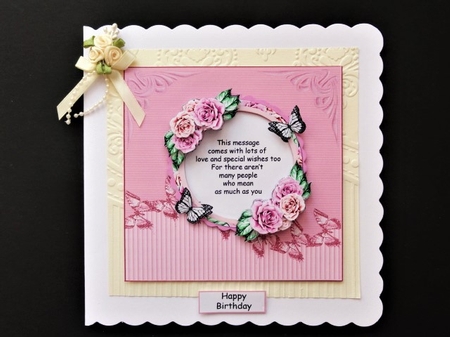 Pink flower frame by Valerie Spowart