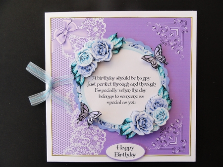 Purple Floral Frame by Valerie Spowart