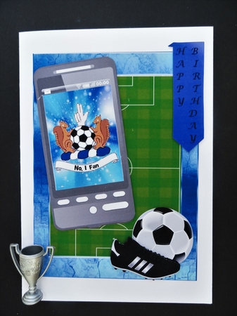 Football phone card for Kilmarnock Fan by Valerie Spowart