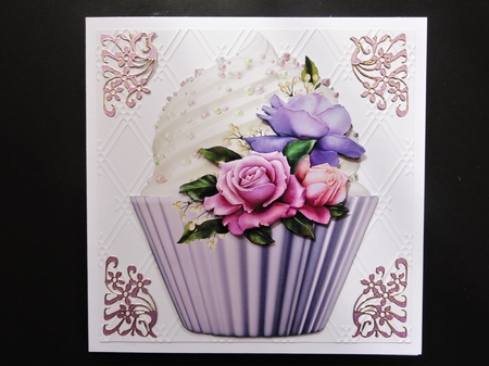 Floral Cupcake Decoupage Sheet - Belle Roses by Valerie Spowart