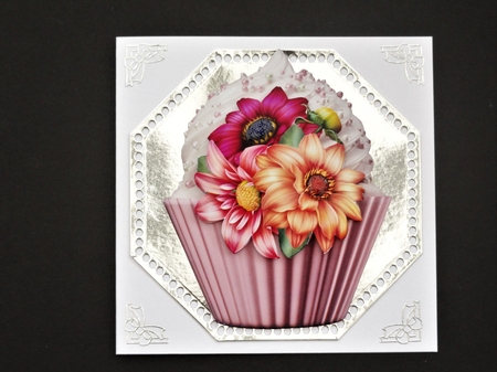Floral Cupcake Decoupage Sheet - Dahlia by Valerie Spowart