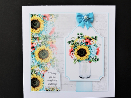 Mason Jar of Flowers 1 by Valerie Spowart