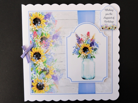 Mason Jar of Flowers 6 by Valerie Spowart