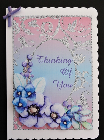 5x7 Floral Corner 1 - Thinking of You by Valerie Spowart