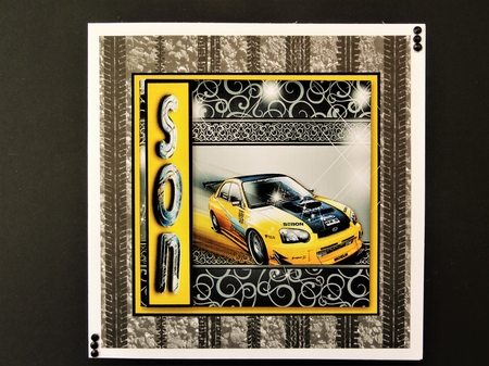 Showcase  Car - Male Topper - Oh YES!! Yellow by Valerie Spowart