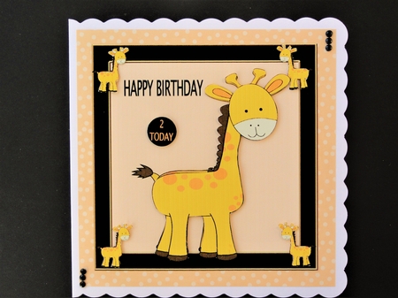 Animal birthday Design approx 7inches x 7inches by Valerie Spowart