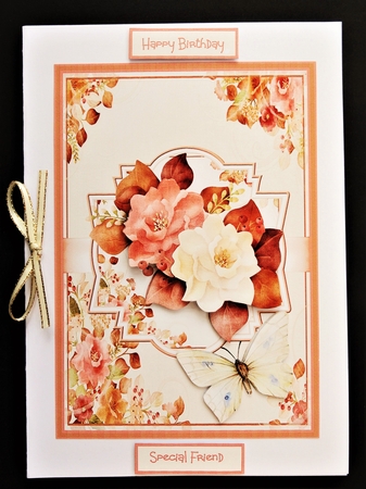 Rose bliss A5 card by Valerie Spowart