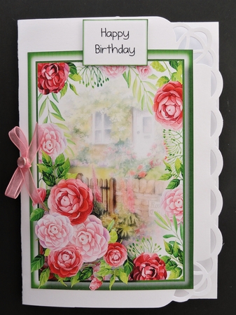 Rose Cottage Camellia - Deep Pink A5 by Valerie Spowart
