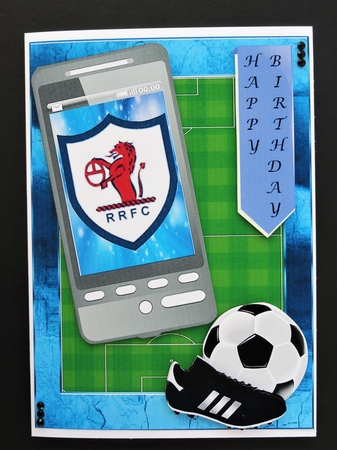 Football Phone card for Raith Rovers Fan by Valerie Spowart