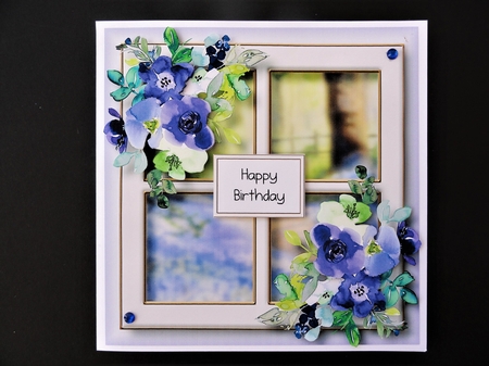 Wonderful Wildflower Window  - Purple by Valerie Spowart