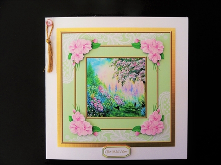 Lovely Garden Scene Get Well Topper by Valerie Spowart