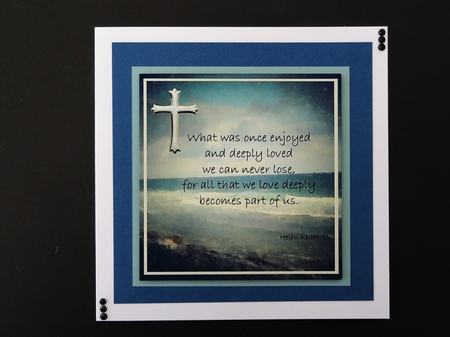 A Part of Us Sympathy Card With Cross Mini Kit by Valerie Spowart