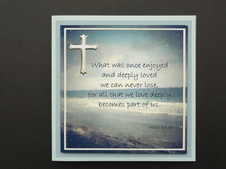 A Part of Us Sympathy Card With Cross Mini Kit by Valerie Spowart