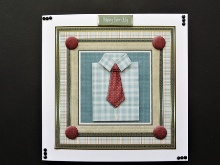 Shirt and tie choice 7x7 card by Valerie Spowart